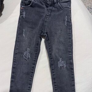 Zara Kids Distressed Black Jeans